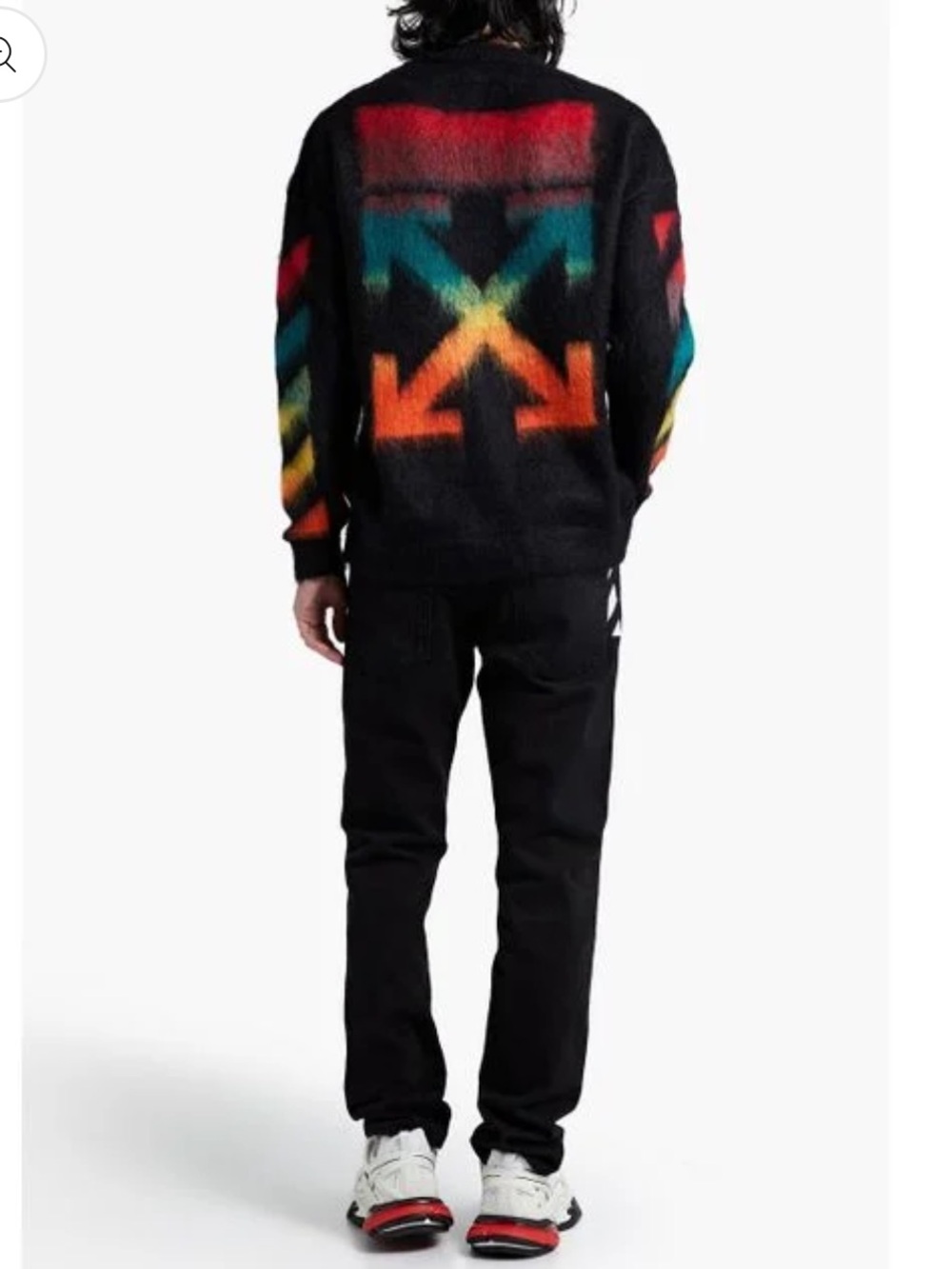 Off-White Virgil Abloh Multicolor Sweater Men’s Cotton Sz Medium